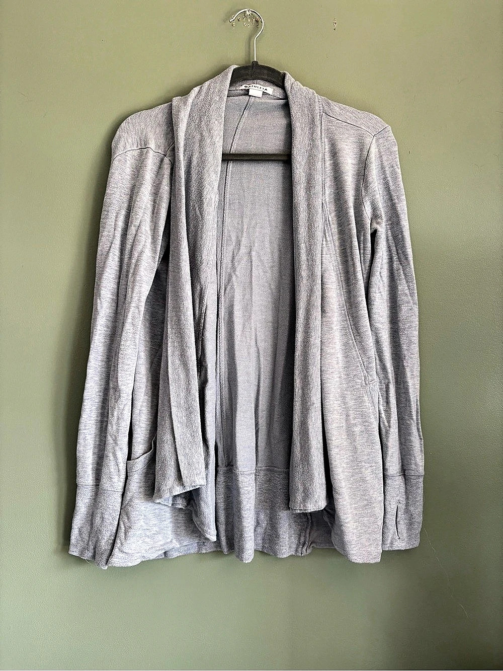 Athleta Pranayama Wrap Gray Cardigan Women's XS
